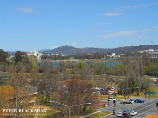 Looking over the Lake to Red Hill (2018-10-04)